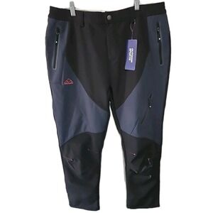 Outdoor Sports Men's XXL Hiking Pants NWT Fleece Lined Waterproof Soft Shell 2X